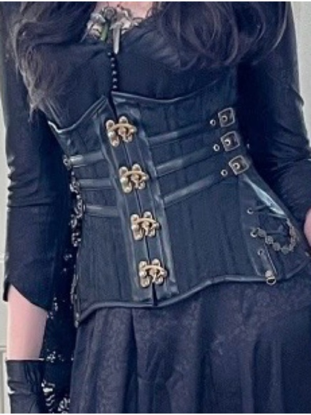 Black Steampunk Corset